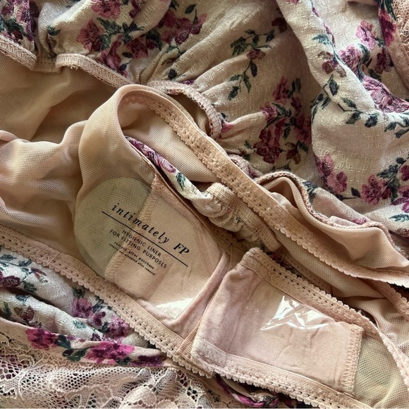 Floral Lace Cami Bodysuit Tank Top Tie Strap Ruffle Sleeve Summer - Picture 7 of 7